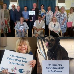 collage gallery of people at carers week events