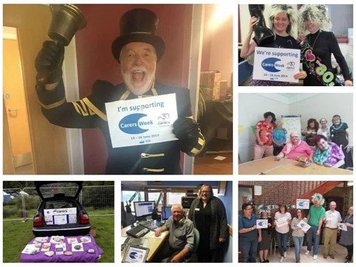 Gallery collage of carers celebrating carers week