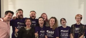 photo of young adult carers performing inspirational song in order to mark Young Carer's Awareness Day