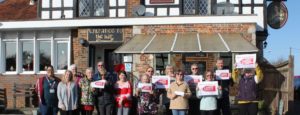 Willingdon carer group outside the British Queen Pub