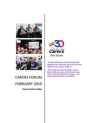 Download our Carers Forum Report February 2019