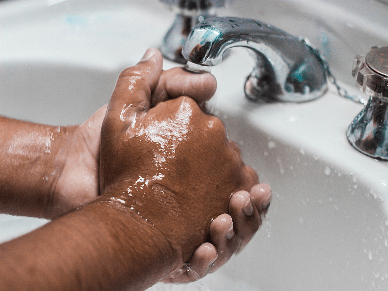 Washing hands