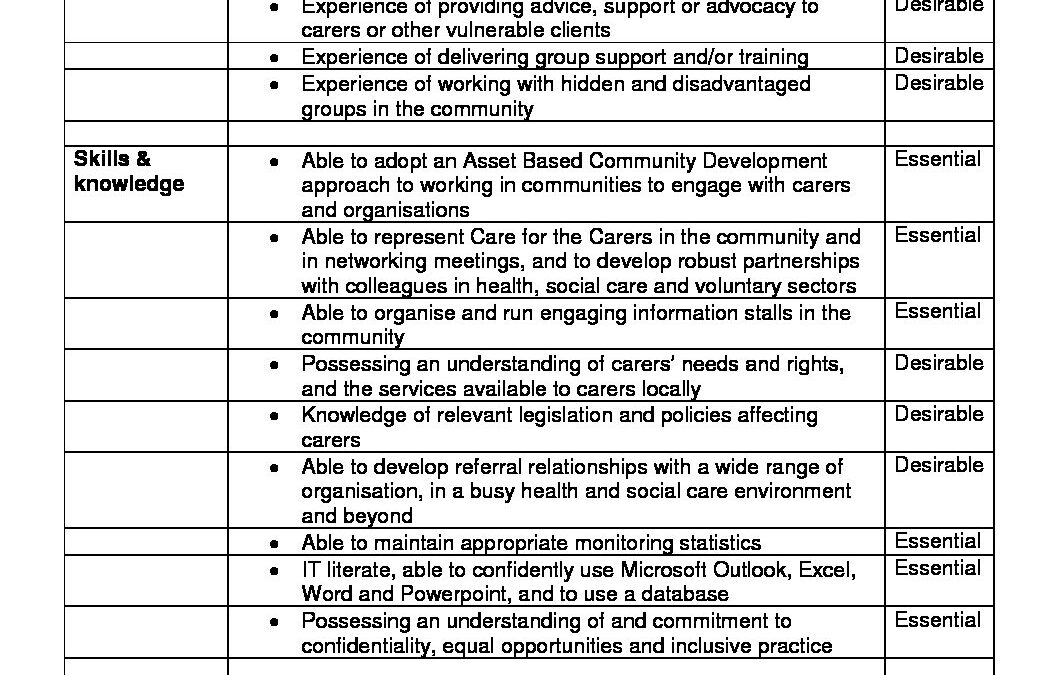 community-development-worker-person-specification-care-for-the-carers