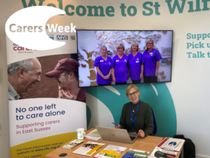 Information stand at St Wilfrids Hospice, Eastboourne.