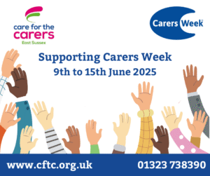 Facebook post with logos and 'Supporting Carers Week' wording